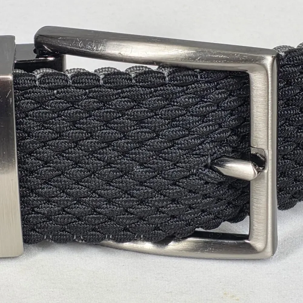 TOMMY BAHAMA MEN’S REVERSIBLE STRETCH WEB BELT – BLACK/GRAY – S/M – 42